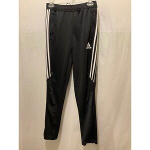 Adidas Track Pants Black Soccer Training Warm Up Jogger Tapered Athletic youth L